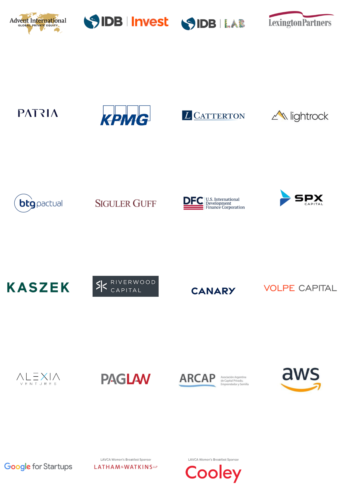 LAVCA Week 2024 Sponsors as of 8.28